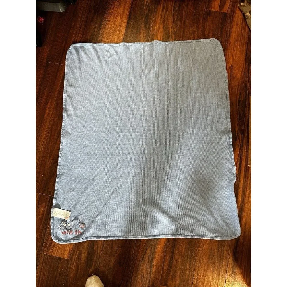 Koala Baby All Star Sports‎ Balls Baby Blanket Blue Waffle Weave Thermal Vtg TRU